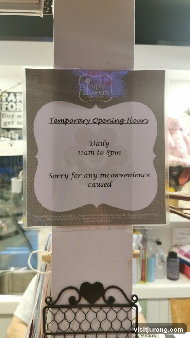Temporary Opening Hours Sign
