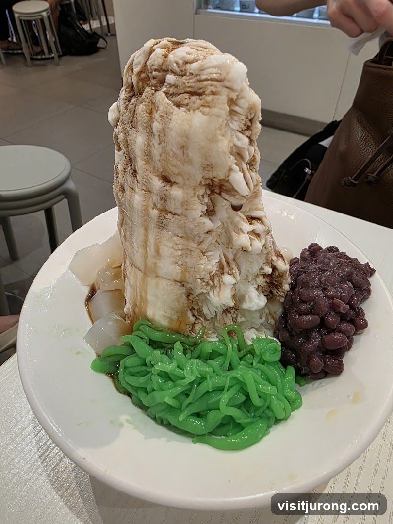 Dessert with Shaved Ice and Toppings