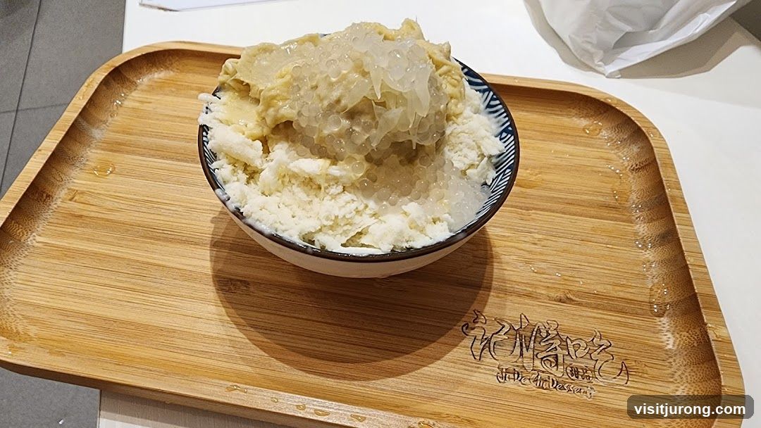 Dessert on a Wooden Tray