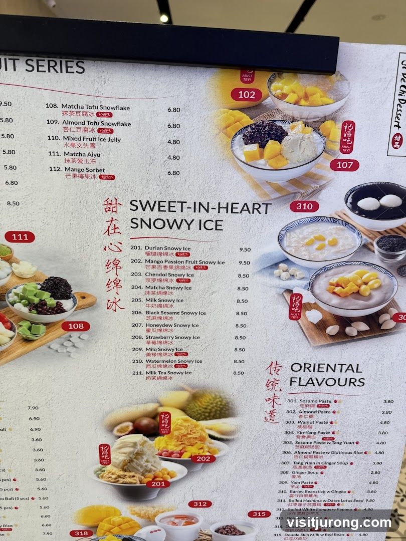 Ji De Chi Dessert Menu