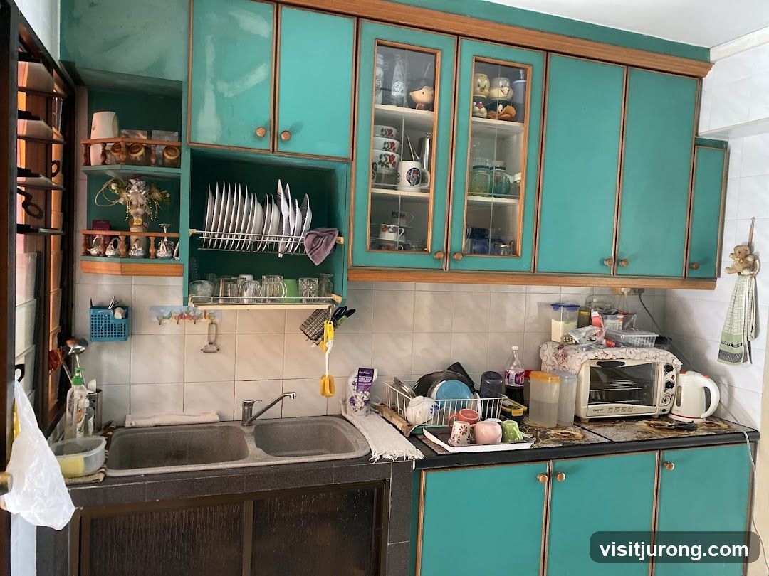 Kitchen Counter with Cabinets