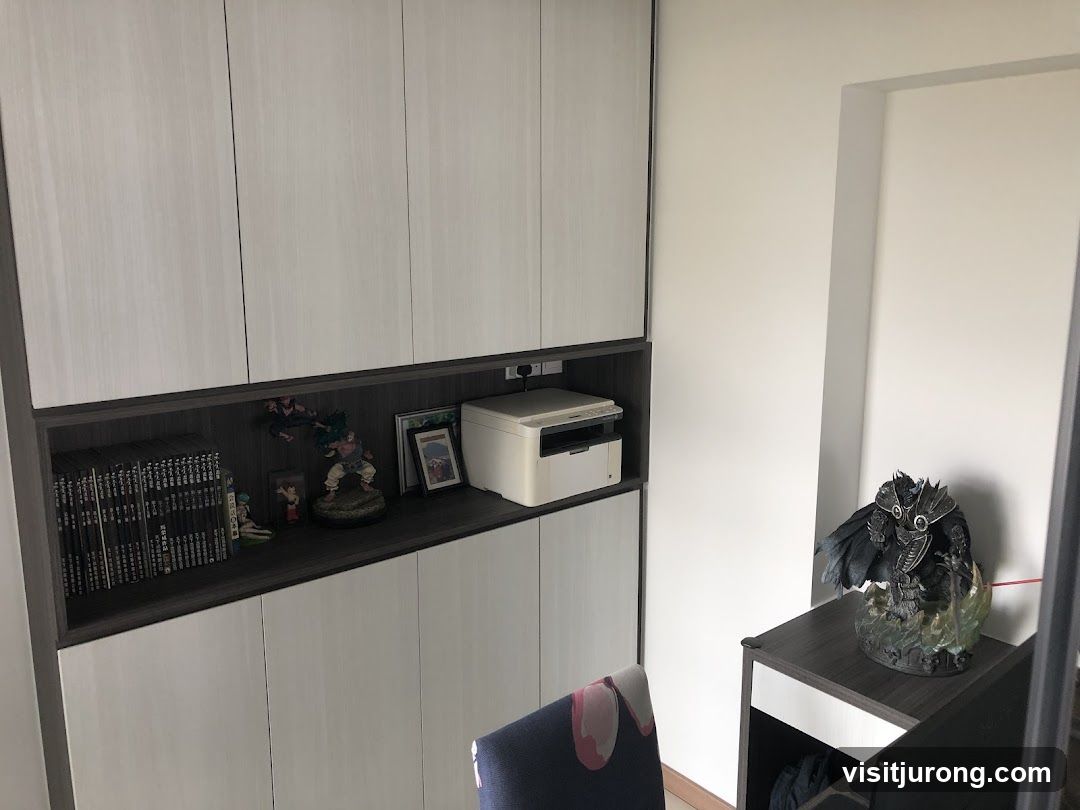 Office Shelf with Collectibles