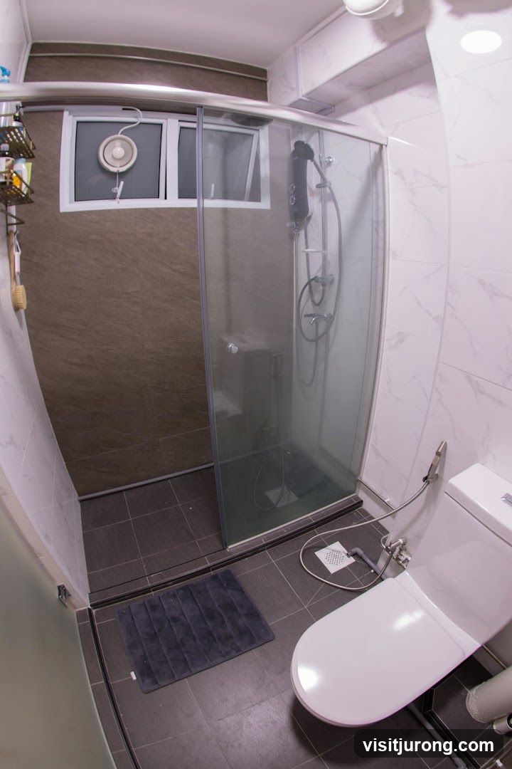 Modern Bathroom with Shower and Toilet