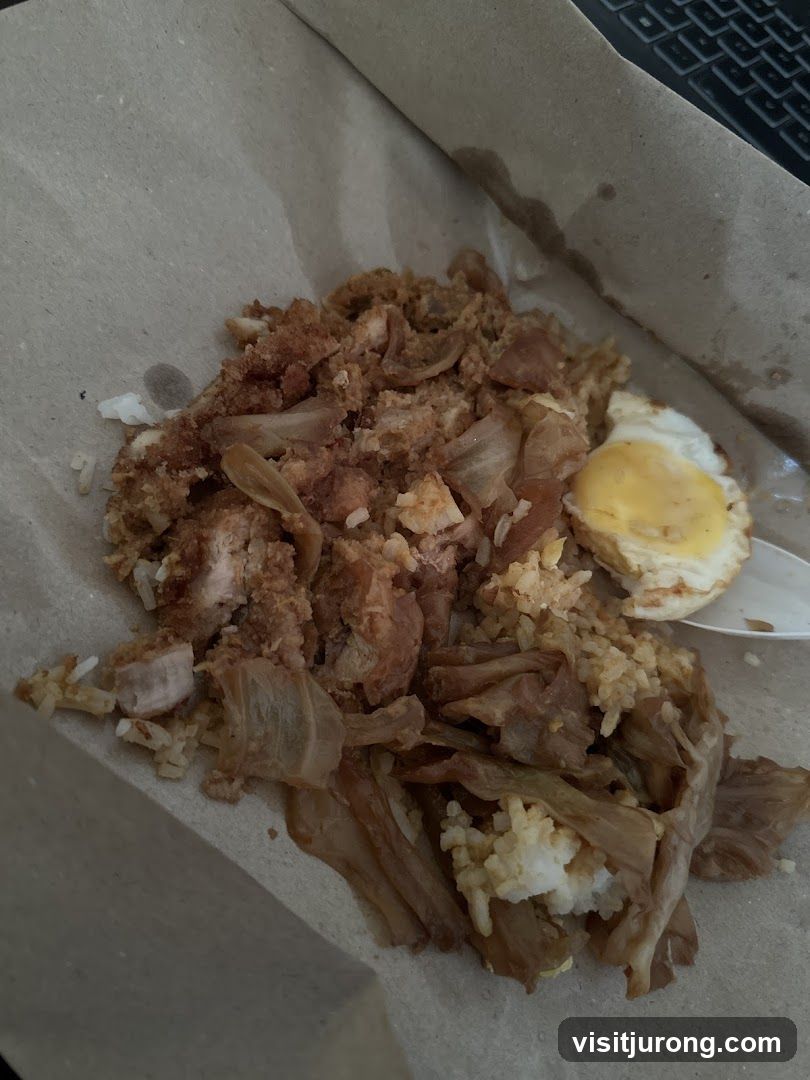 Fried Chicken and Rice with Egg