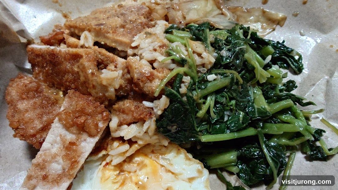 Rice with Fried Pork and Vegetables