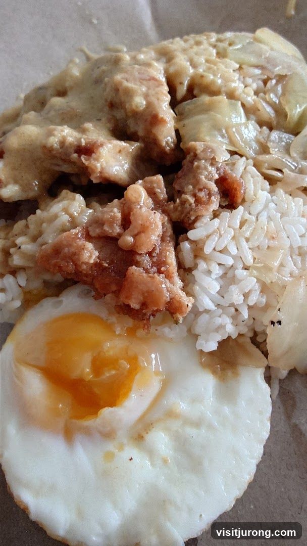 Curry Chicken Rice with Fried Egg