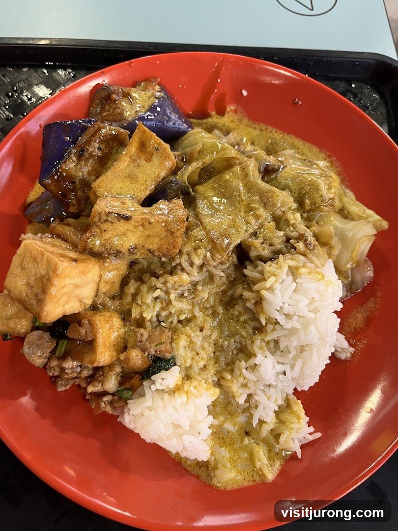 Curry Rice with Tofu and Eggplant