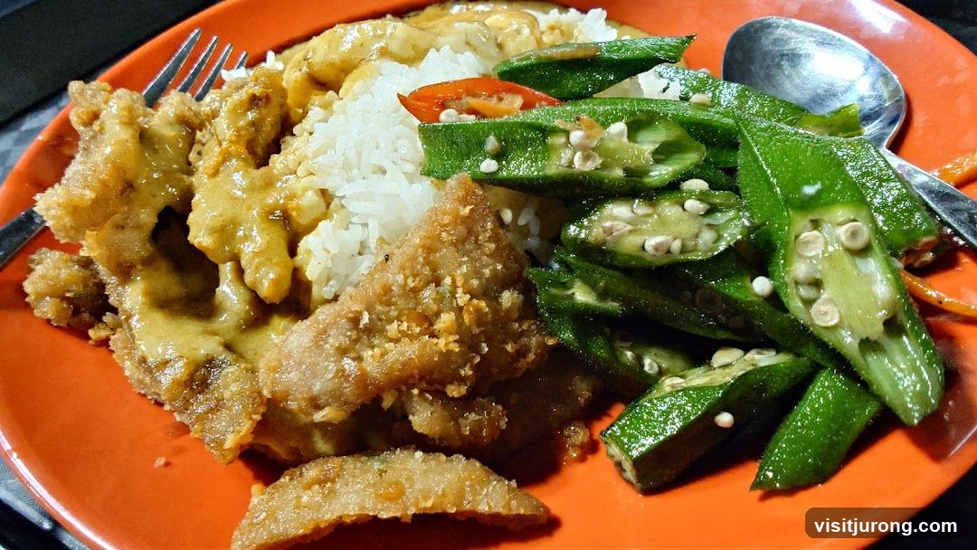 Curry Chicken Rice with Okra