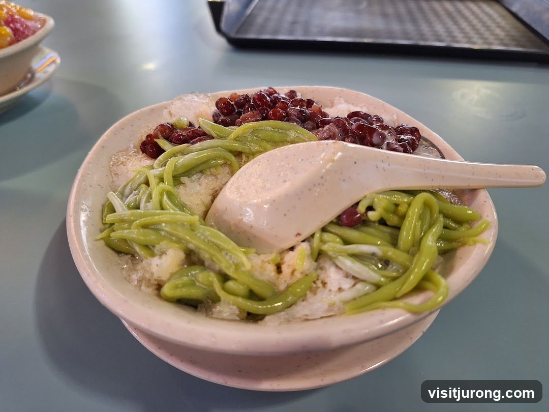 Dessert with Red Beans and Green Jelly