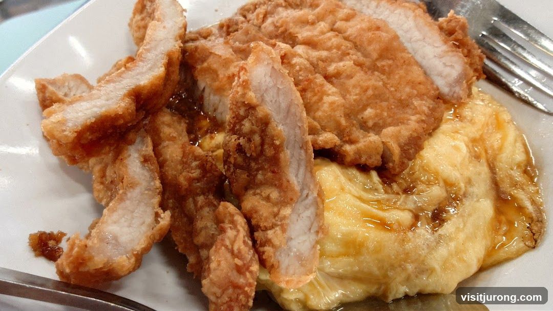 Fried Pork Cutlet with Scrambled Eggs