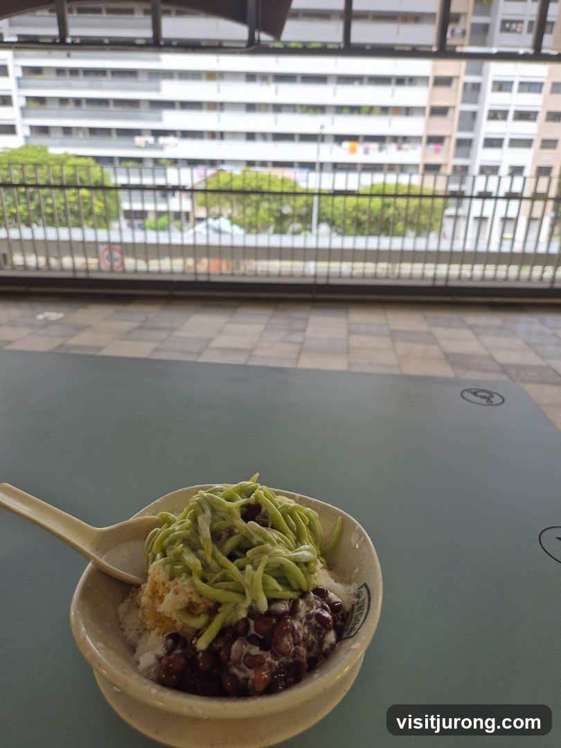 Dessert with Red Beans and Green Jelly