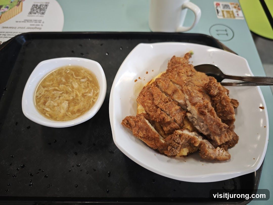 Fried Chicken with Soup