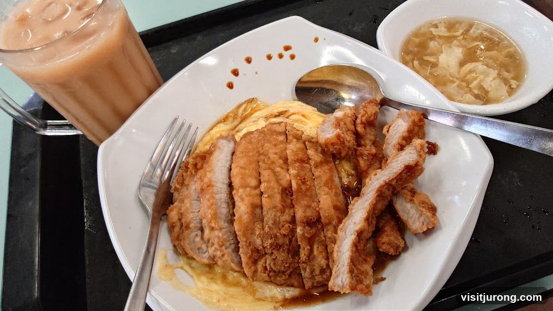 Pork Cutlet with Egg and Soup