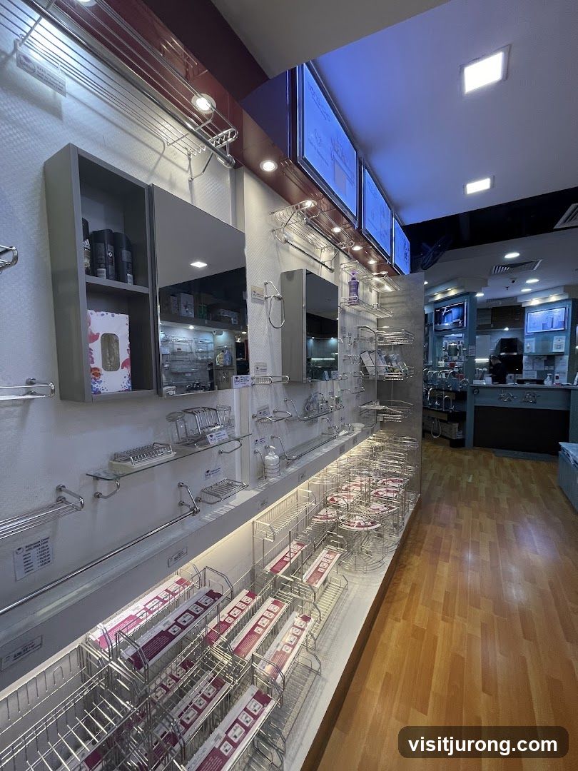 Store Interior with Bathroom Accessories