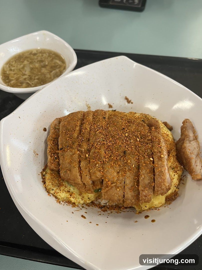 Pork Chop Rice with Soup