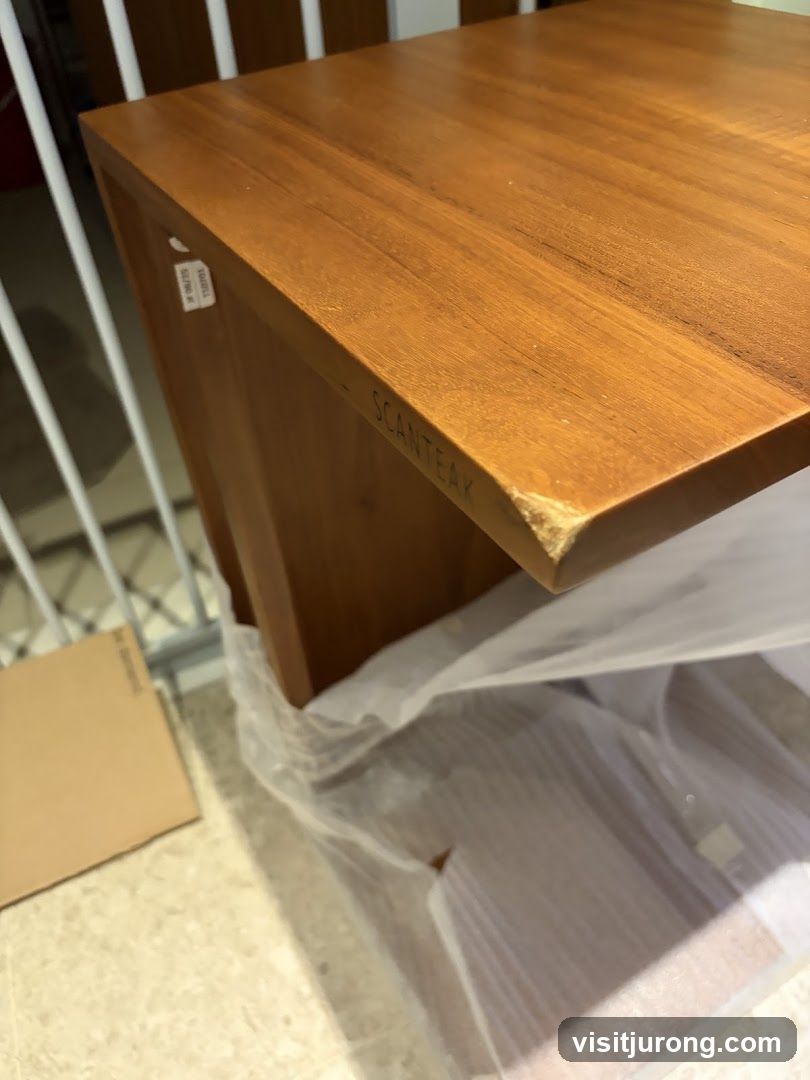 Wooden furniture with brand name