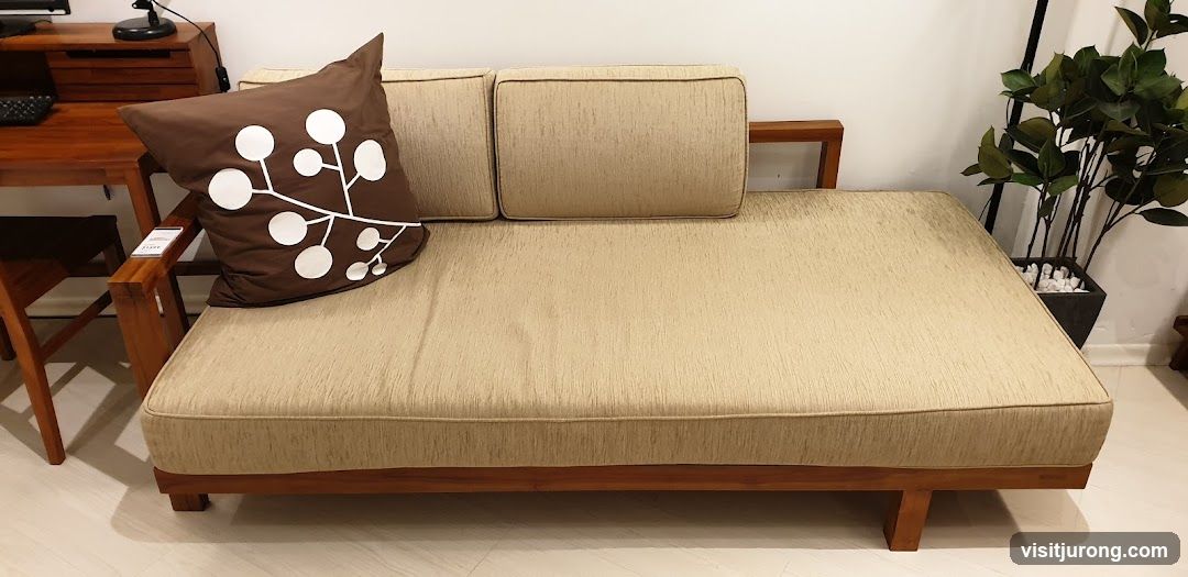 Sofa with decorative pillow
