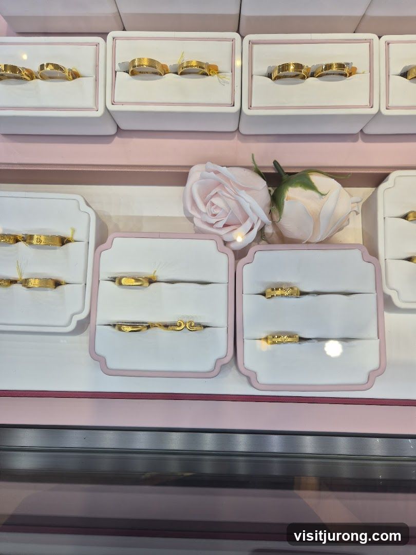 Gold Rings Display