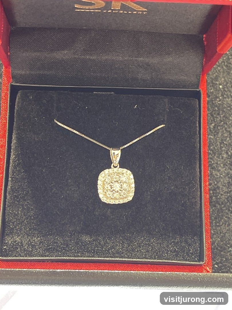 Diamond Pendant in Jewelry Box