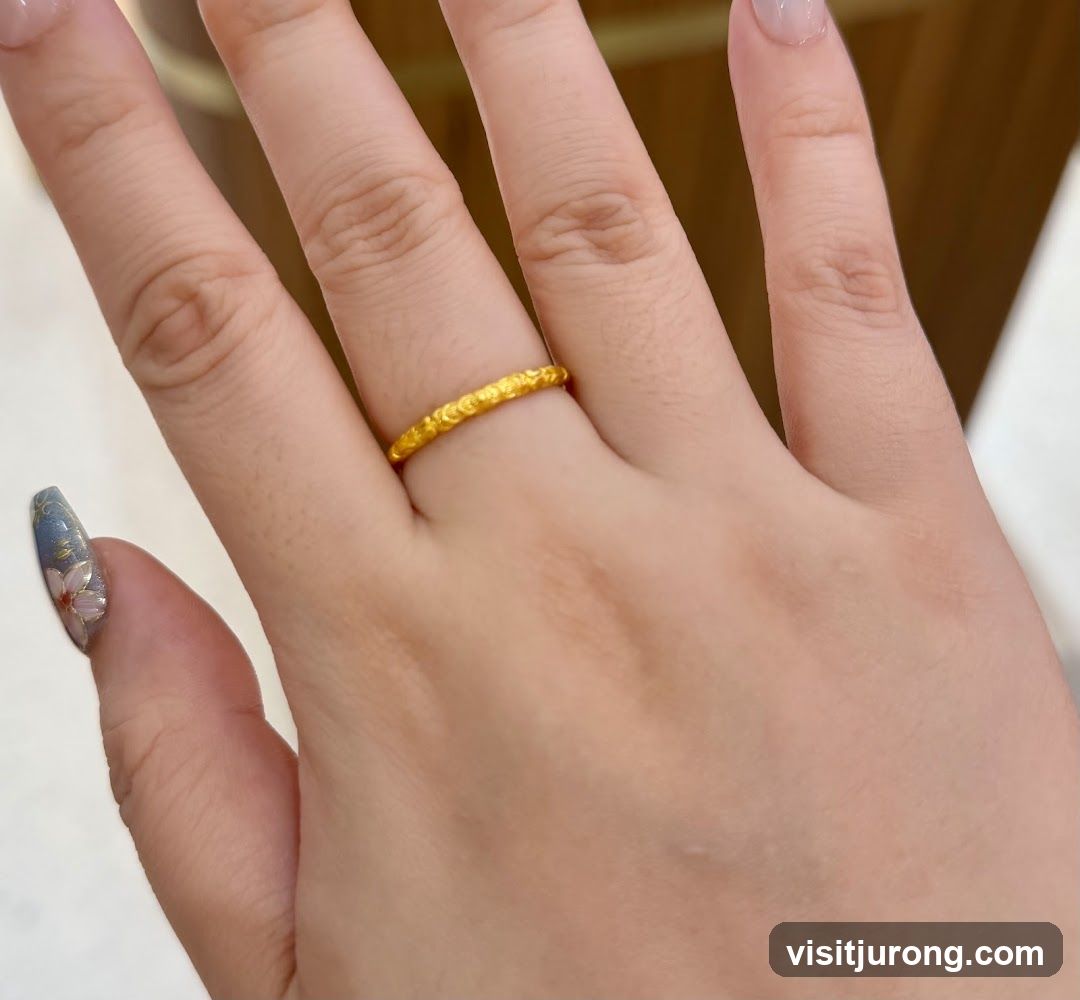 Gold Ring on Hand