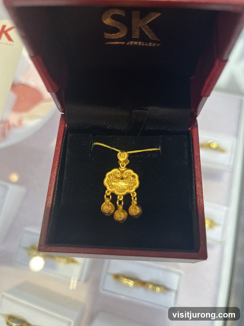Gold Pendant in a Jewelry Box