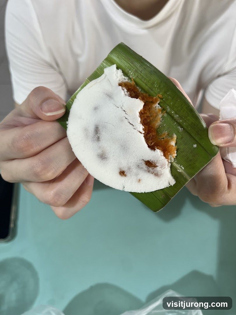 Sweet Snack on Banana Leaf
