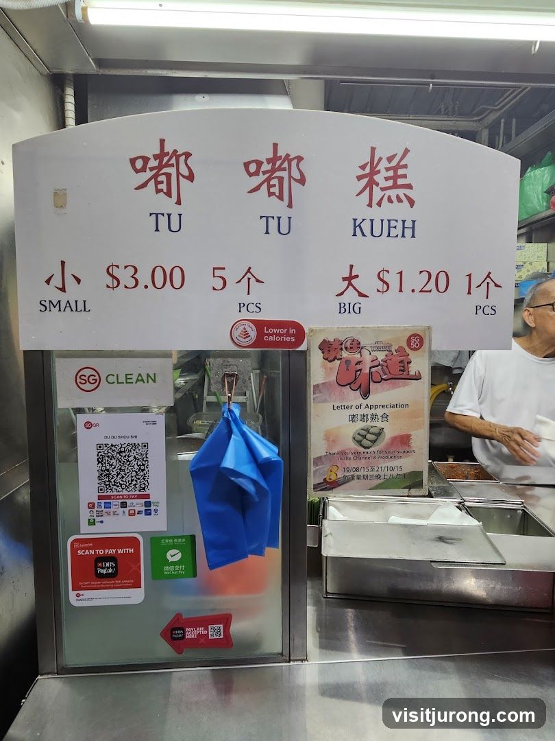 Tu Tu Kueh Menu