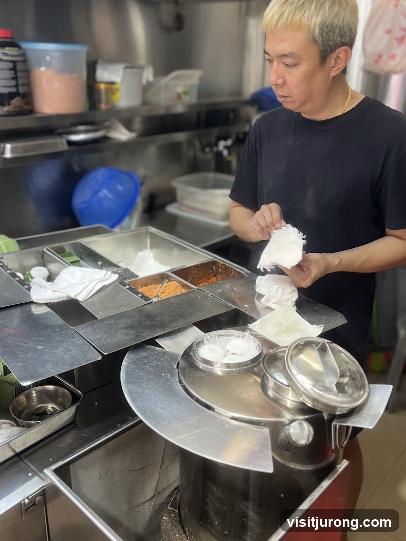 Man preparing food