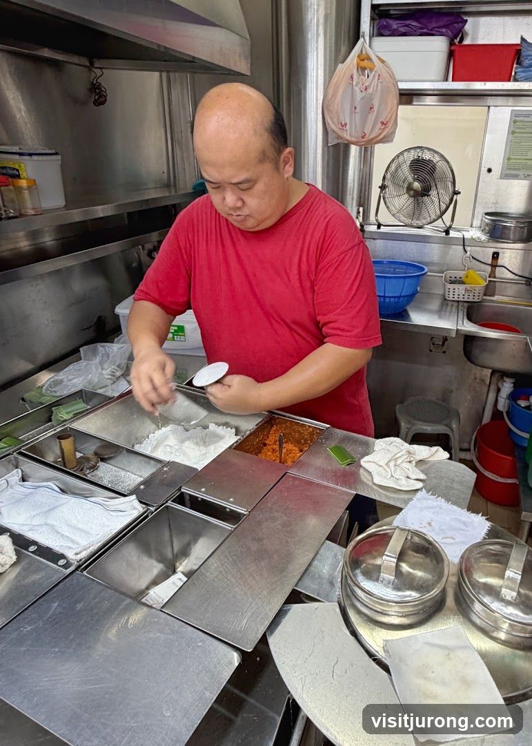 Man preparing food