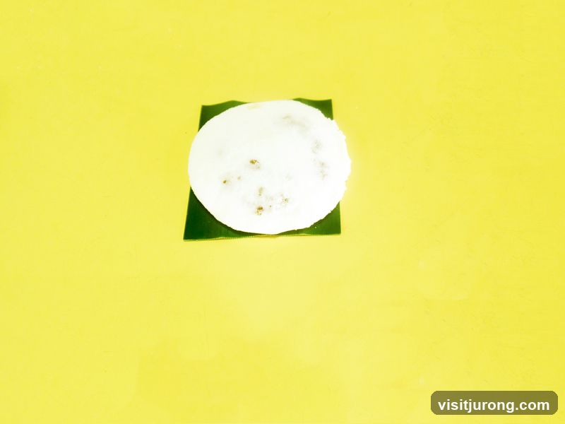 Idli on a banana leaf