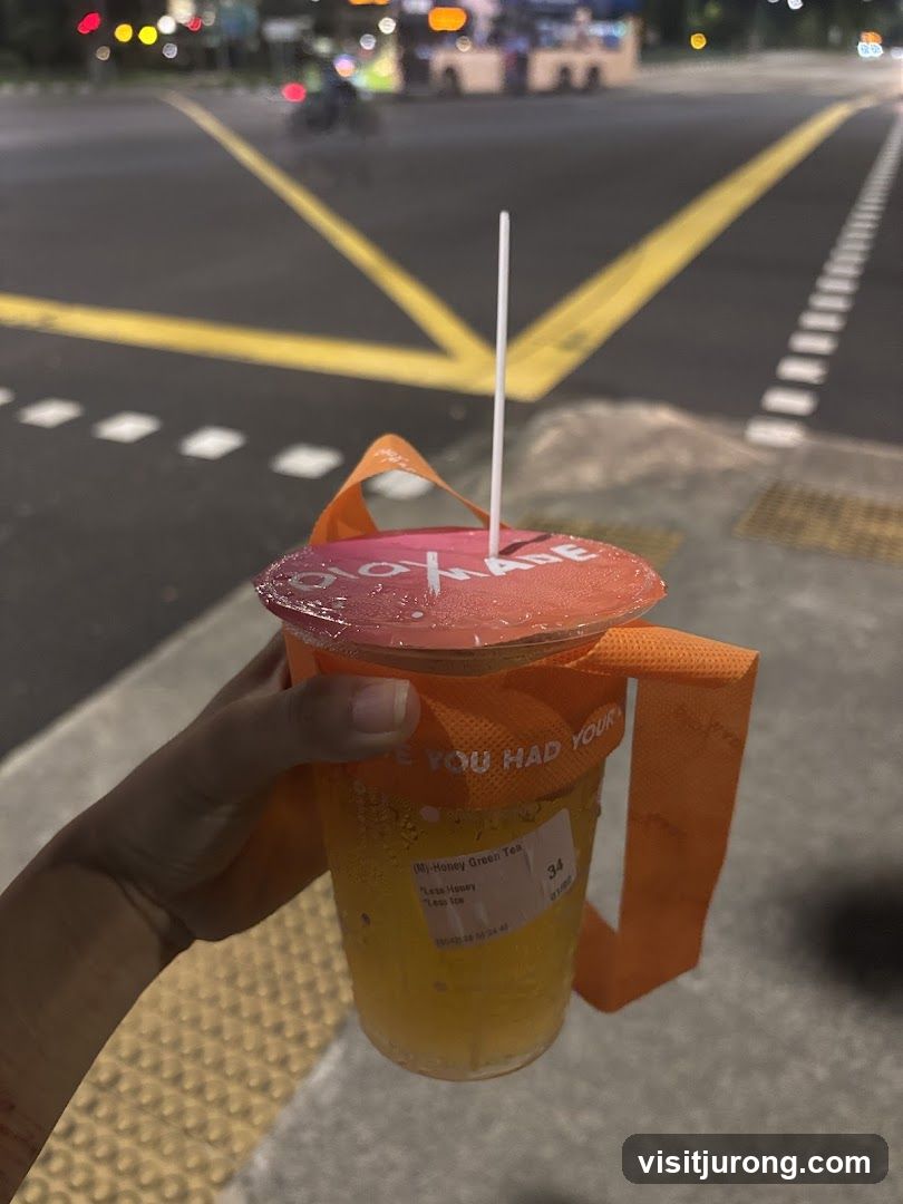 Drink with Orange Handle