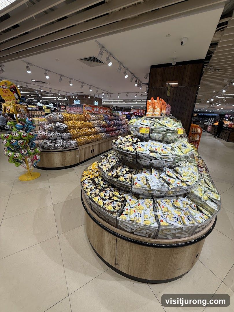 Snack Aisles in a Supermarket