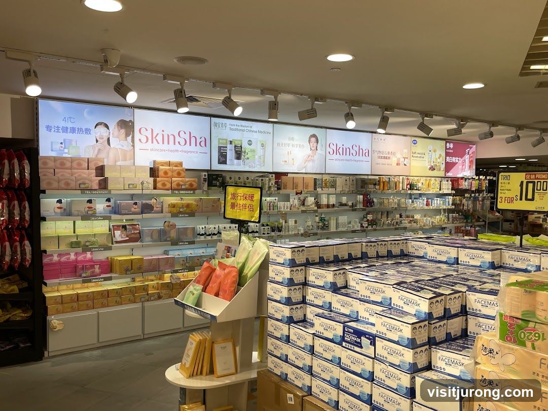 Cosmetics and Face Masks Display