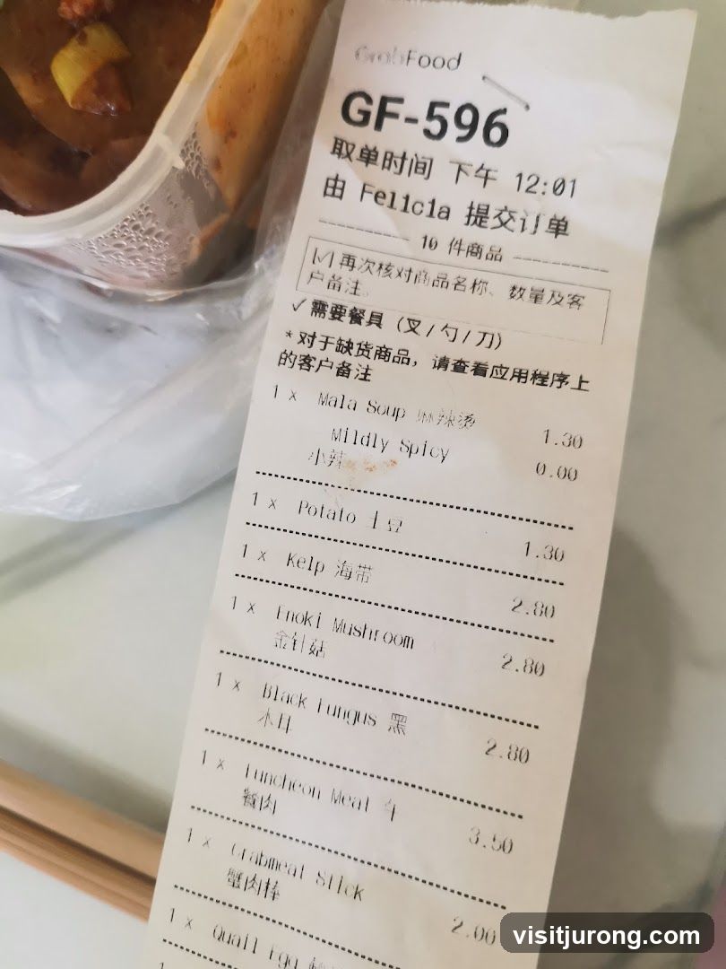GrabFood Receipt