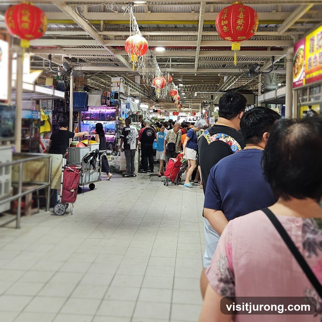 Busy Market Aisle