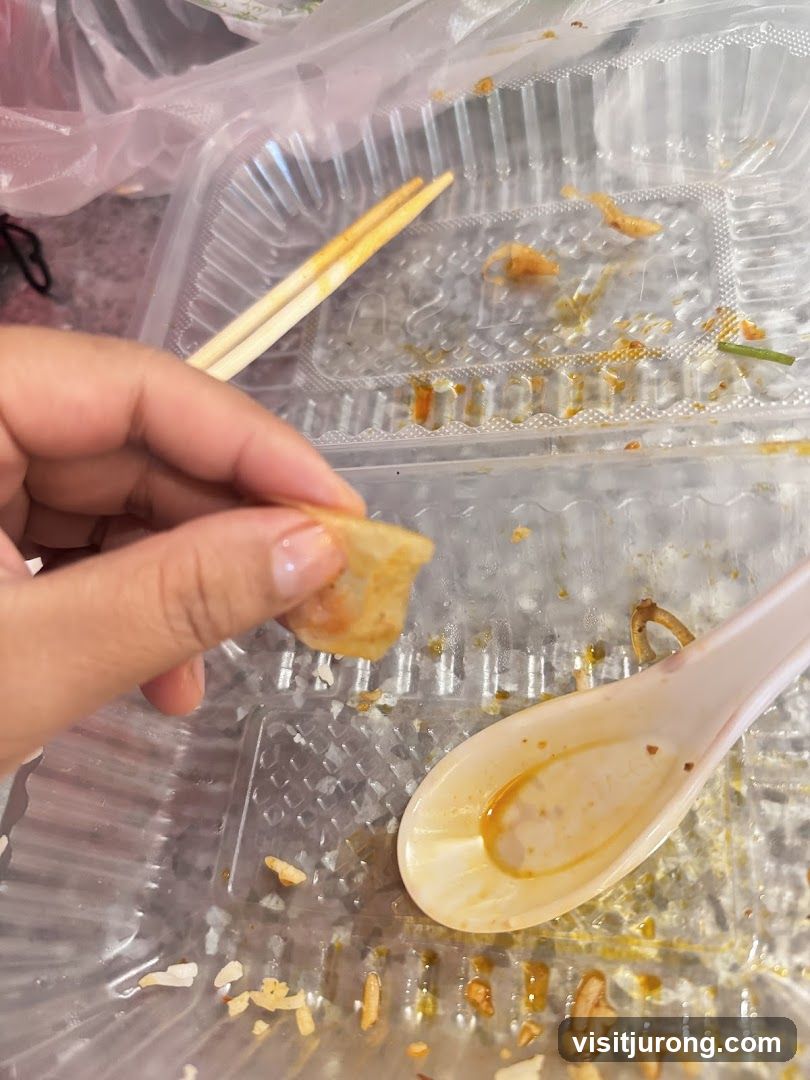 Leftover Food in Takeout Container