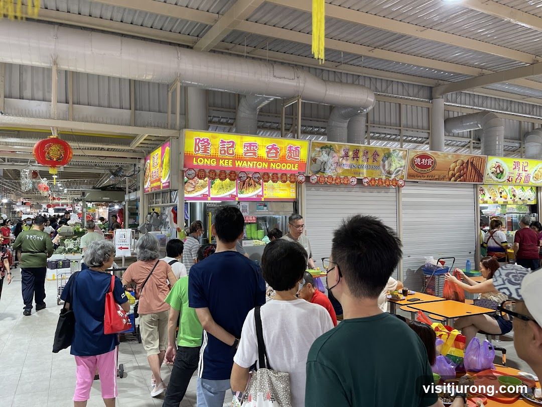 Food stalls in a market