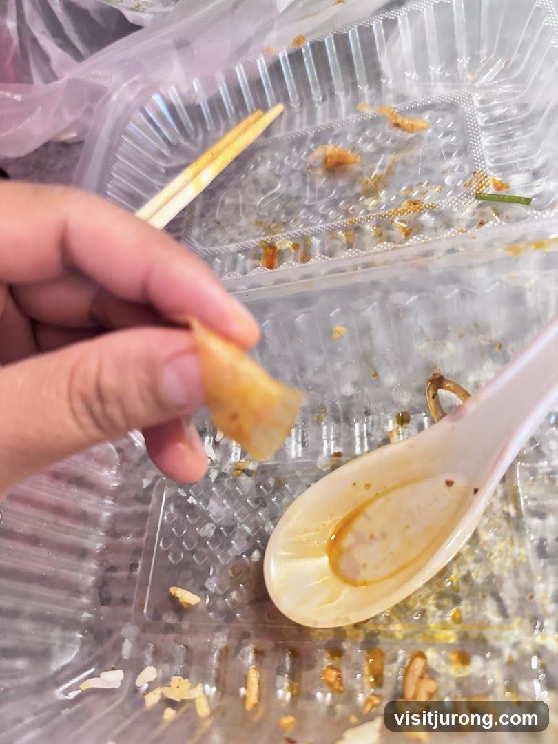 Leftover Food in Takeout Container
