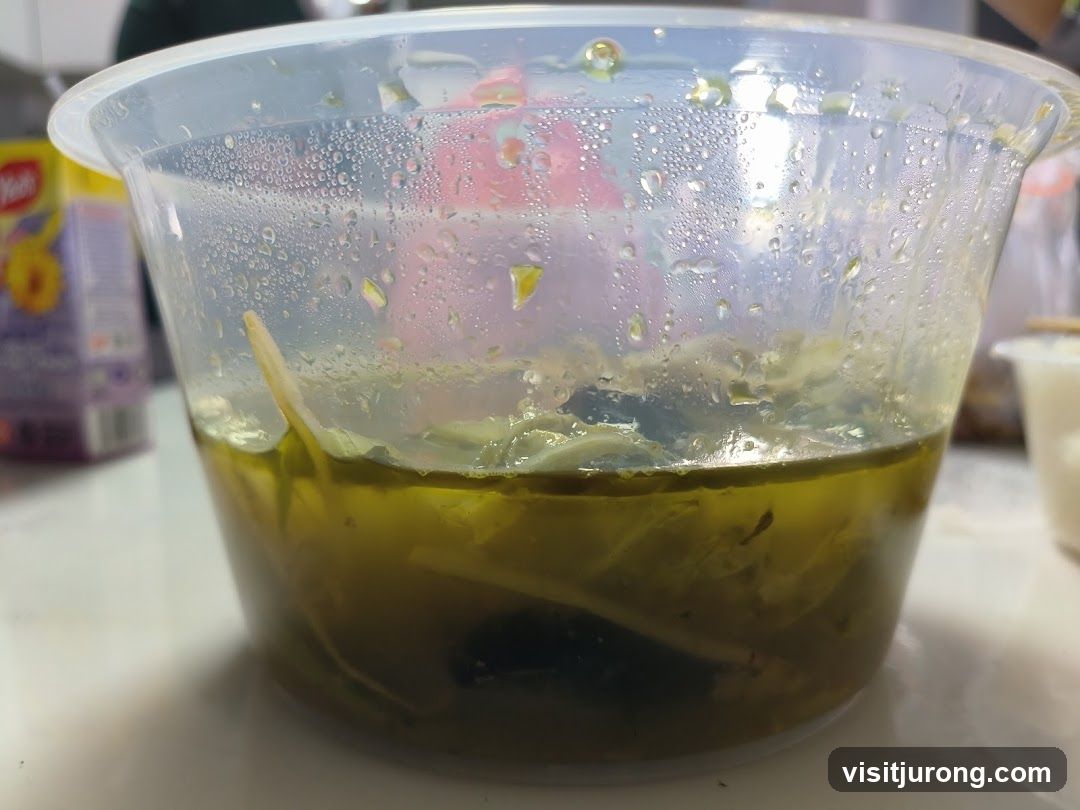 Soup in a plastic container