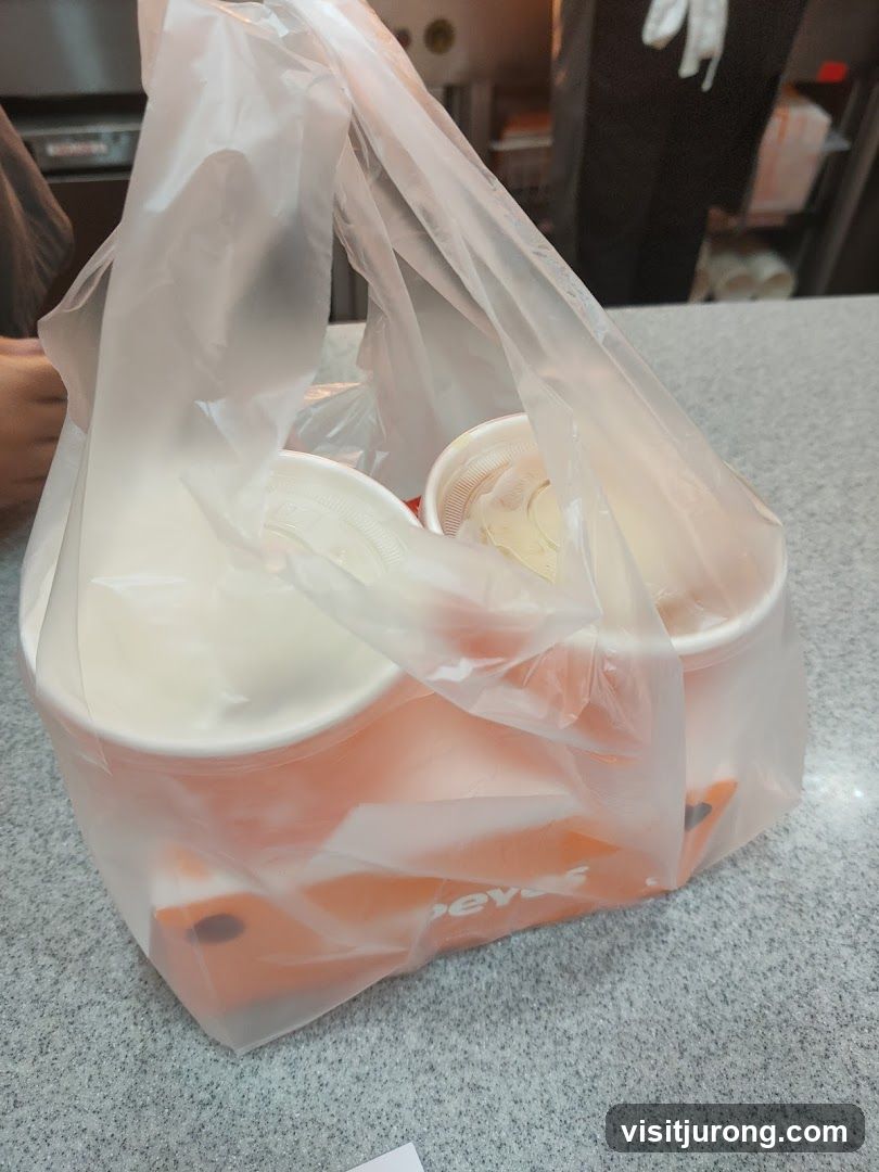 Takeout Bag with Food Containers