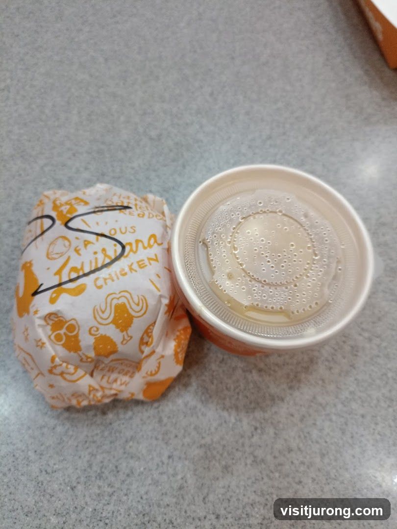 Chicken Sandwich and Drink