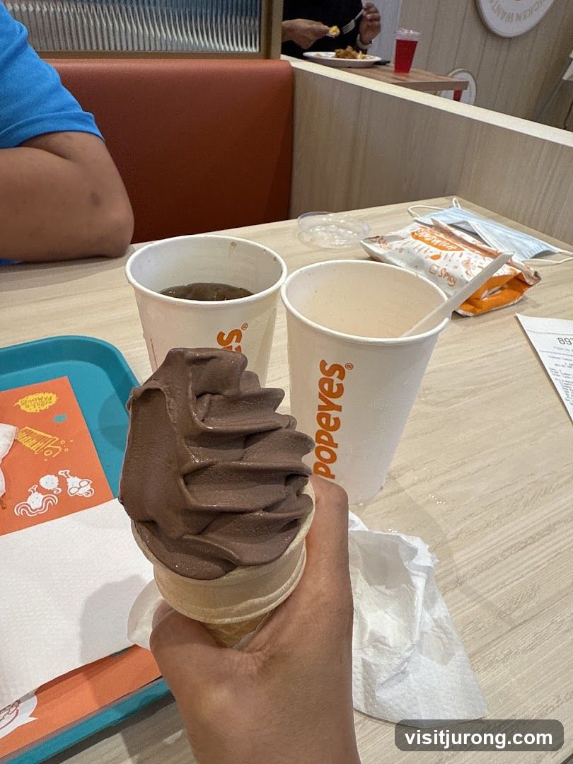 Popeyes Soft Serve Ice Cream Cone