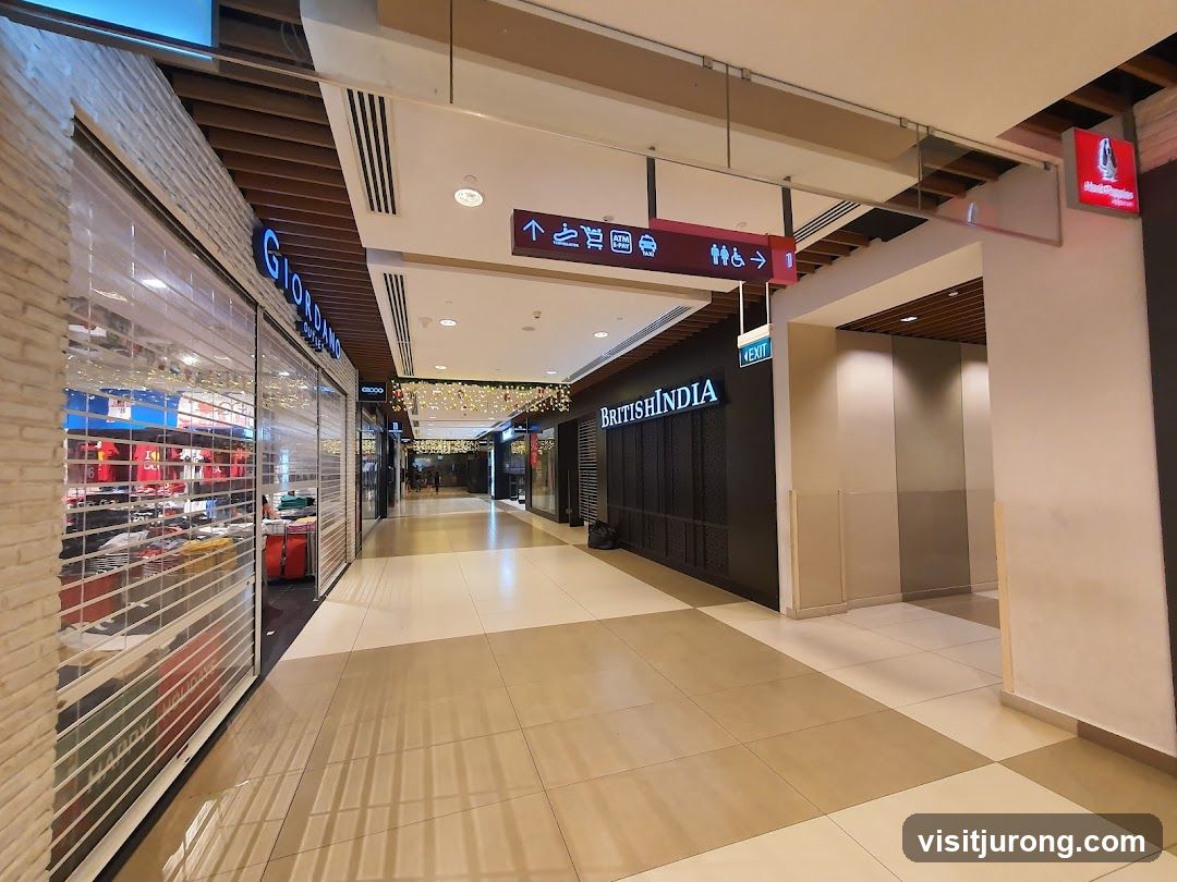 Mall Interior with Shops