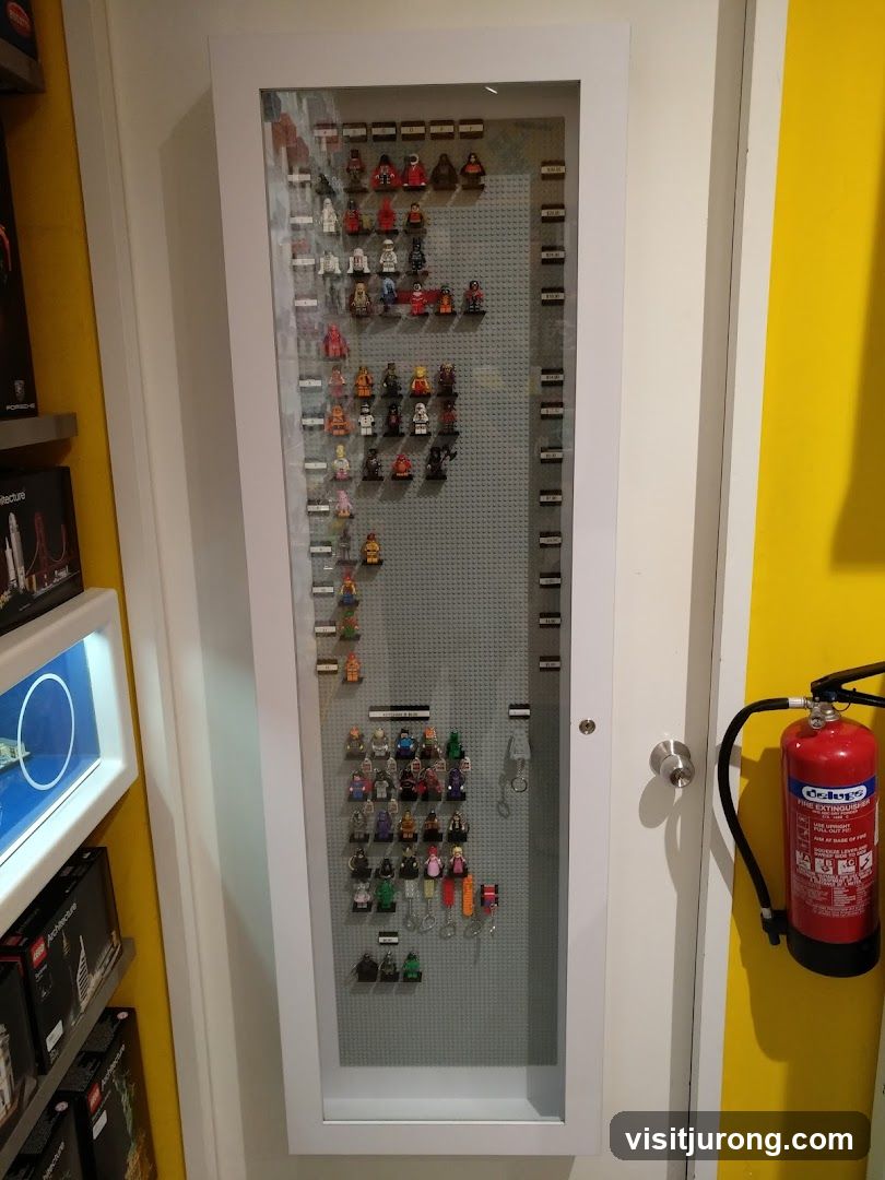 Display case of minifigures