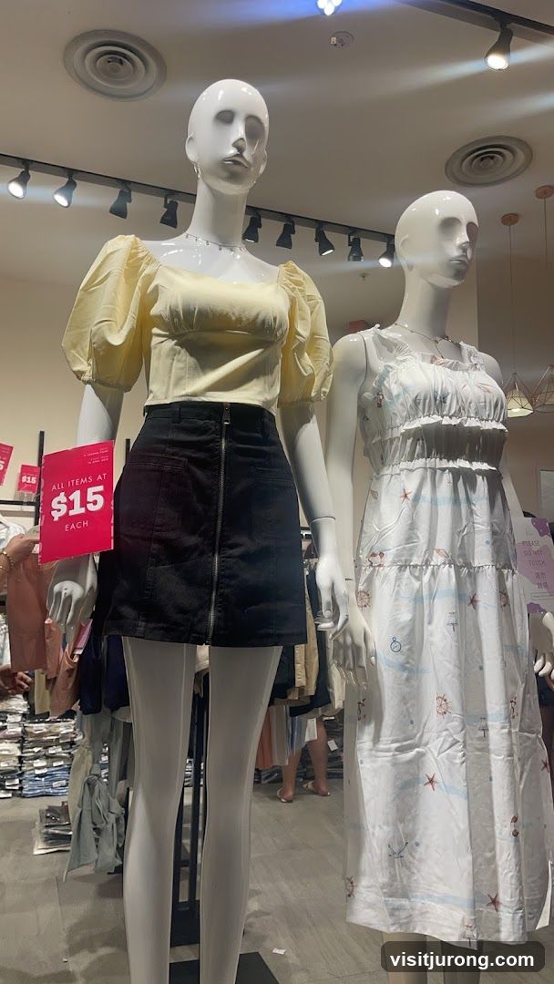 Mannequins in a store window