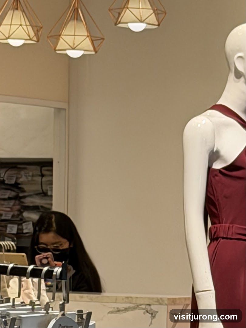 Store Interior with Mannequin and Staff