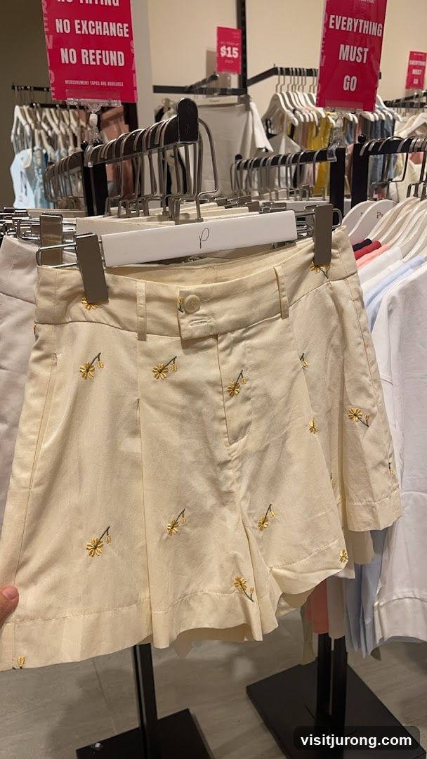 Embroidered Shorts on Display