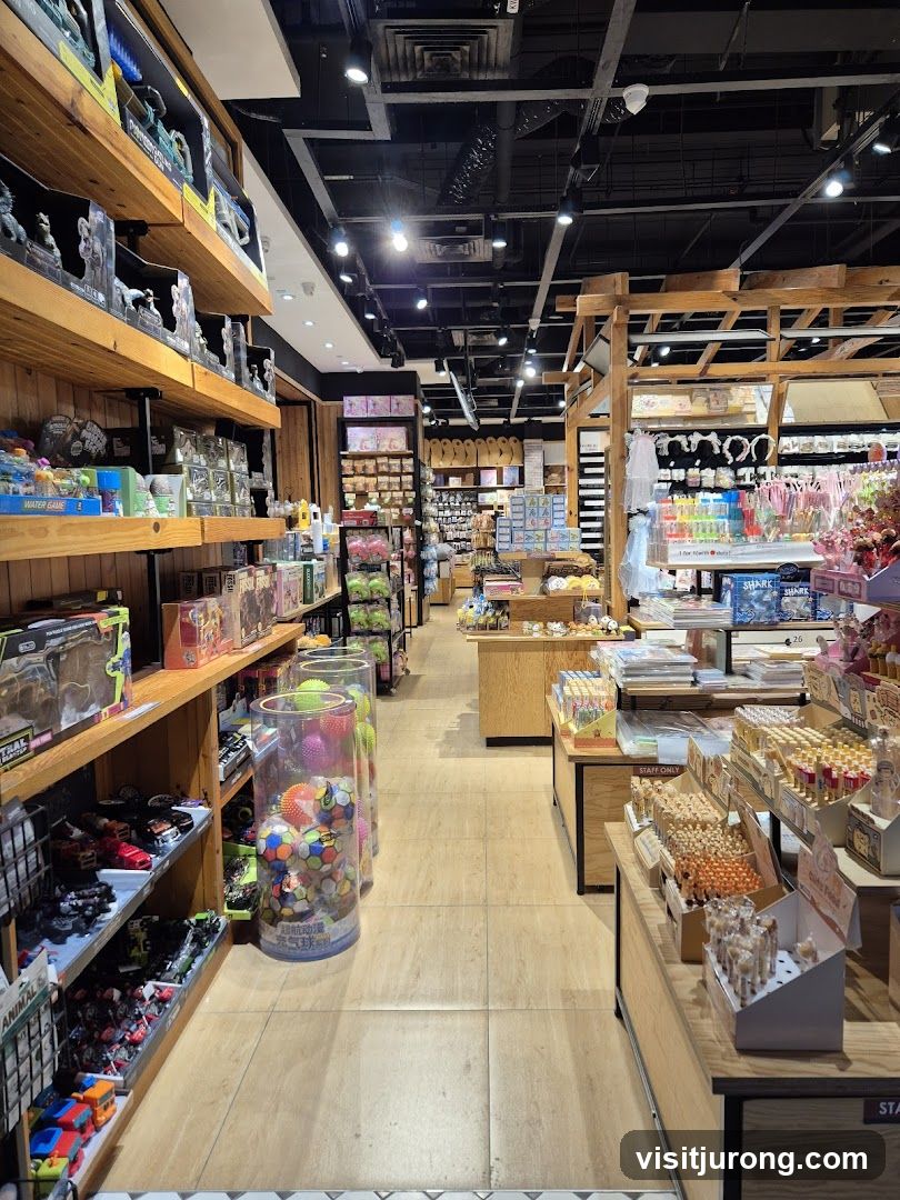 Store Interior with Shelves of Toys and Goods