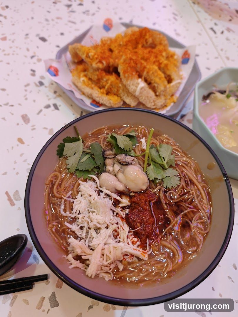 Oyster Mee Sua and Fried Food