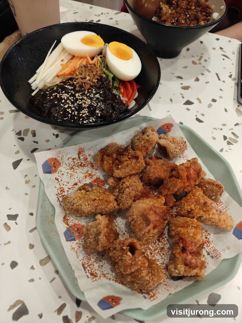 Fried Chicken and Noodles